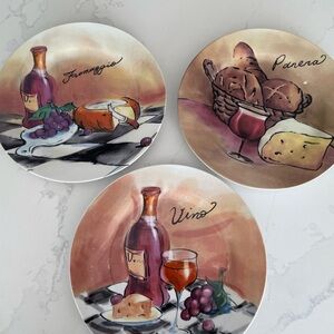 Gourmet Italian Heritage Inspired Wine& Cheese Dessert Plates